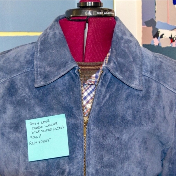 Great looking blue suede jacket - Picture 4 of 6
